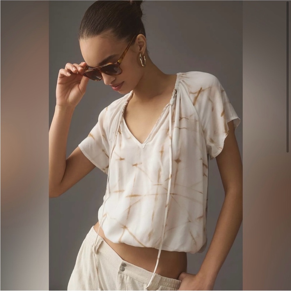Anthropologie Cloth & Stone Peasant Blouse - Picture 2 of 9